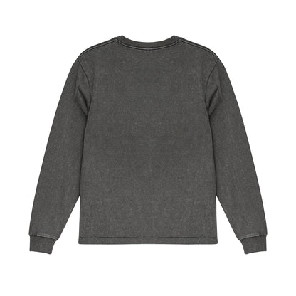 6.2オンス オープンエンド フェードウォッシュ ロングスリーブ Tシャツ（2.1インチリブ）