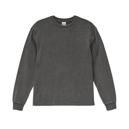 6.2オンス オープンエンド フェードウォッシュ ロングスリーブ Tシャツ（2.1インチリブ）