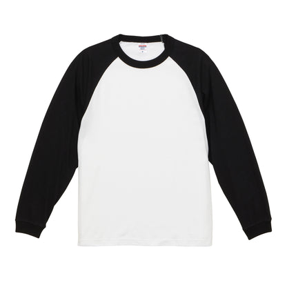 5.6オンス ラグラン ロングスリーブ Tシャツ（1.6インチリブ）