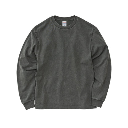 6.2オンス オープンエンド フェードウォッシュ ロングスリーブ Tシャツ（2.1インチリブ）