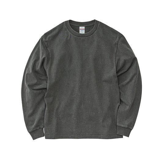 6.2オンス オープンエンド フェードウォッシュ ロングスリーブ Tシャツ（2.1インチリブ）