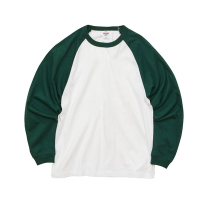 5.6オンス ラグラン ロングスリーブ Tシャツ（1.6インチリブ）