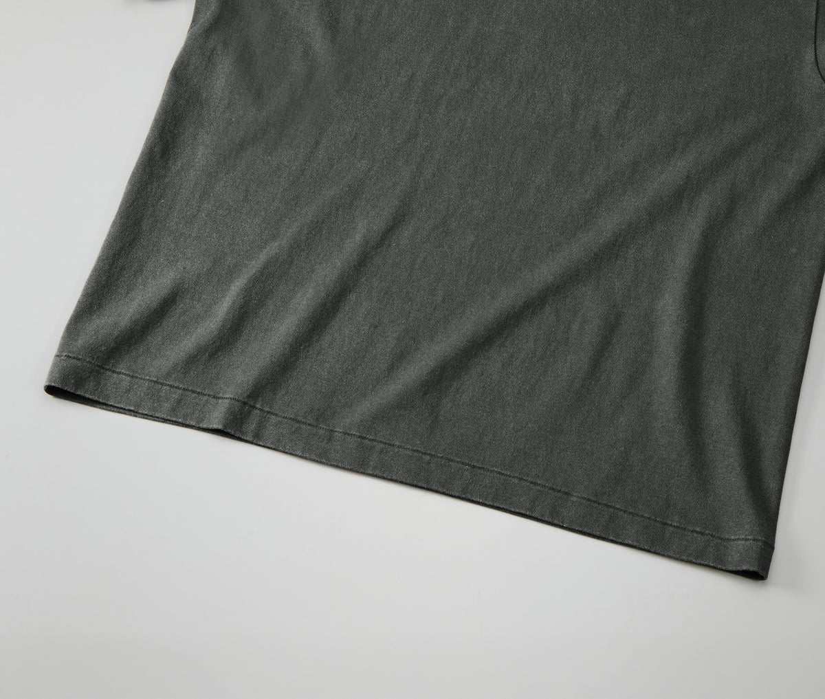 6.2オンス オープンエンド フェードウォッシュ ロングスリーブ Tシャツ（2.1インチリブ）