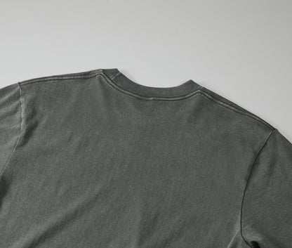 6.2オンス オープンエンド フェードウォッシュ ロングスリーブ Tシャツ（2.1インチリブ）
